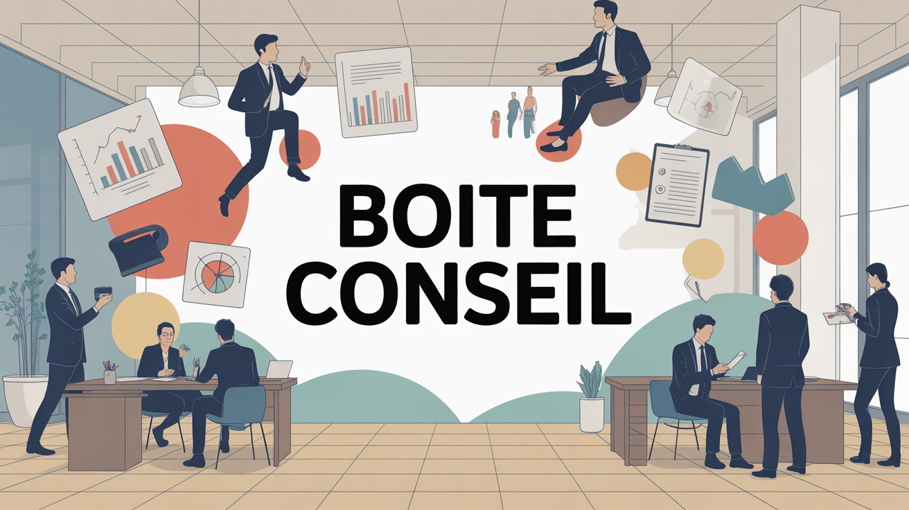 Bureau moderne boite de conseil, réunion collaborative