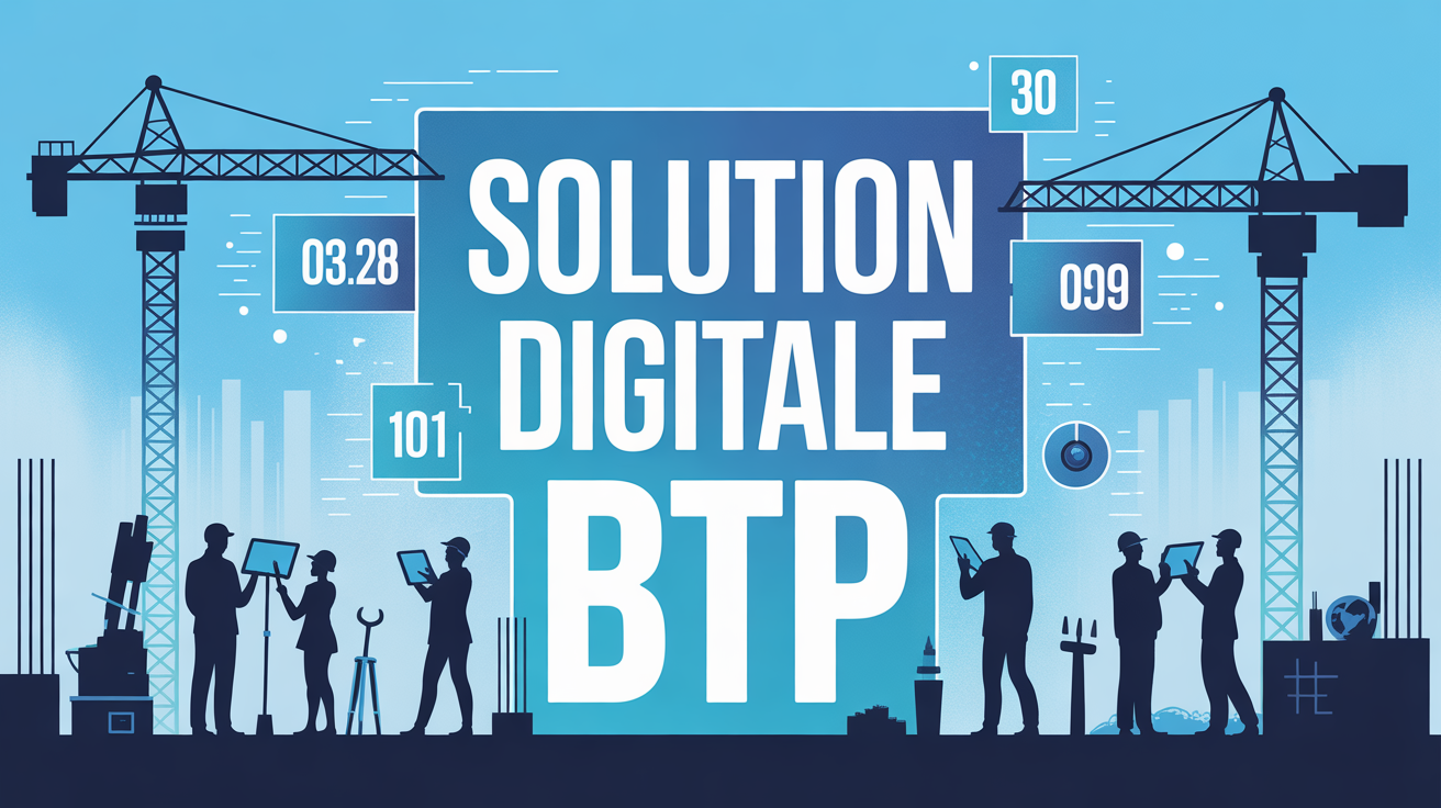 Transformation digitale BTP avec professionnels sur tablette