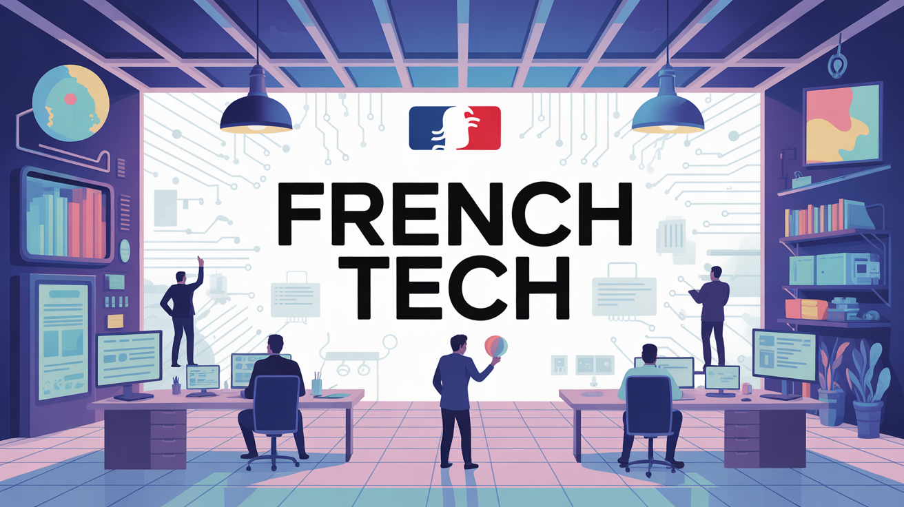 Visuel ambiance startup tech French Tech dynamique