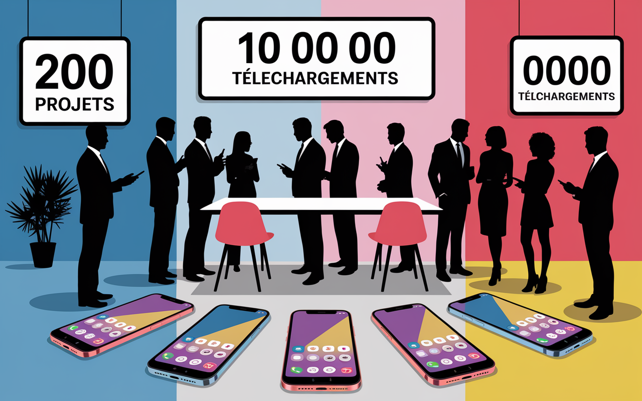 equipe dualmedia autour table application mobile