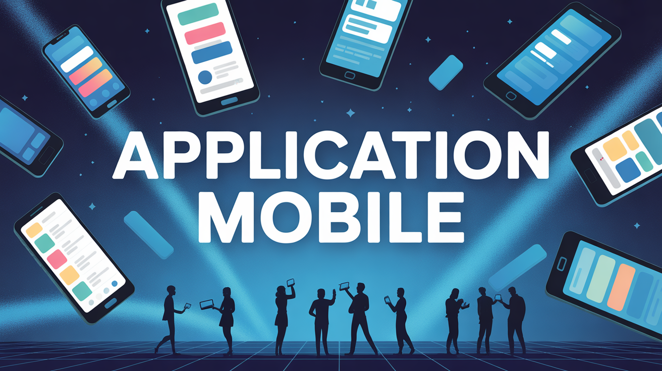 illustration application mobile ecrans smartphones