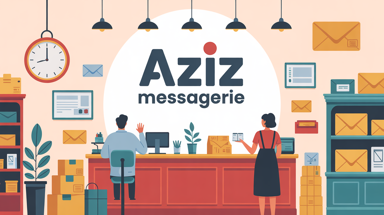 Aziz Messagerie bureau colis comptoir chaleureux