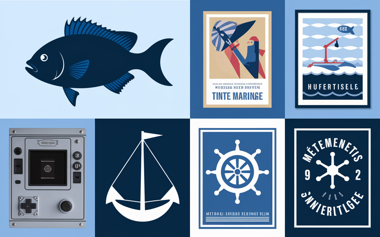 montage poisson bleu jeu video affiche film