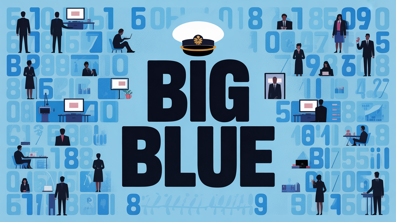 illustration vectorielle big blue serveur IBM