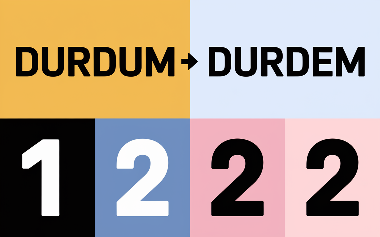 tableau stylise montrant durdem et durdum, turc