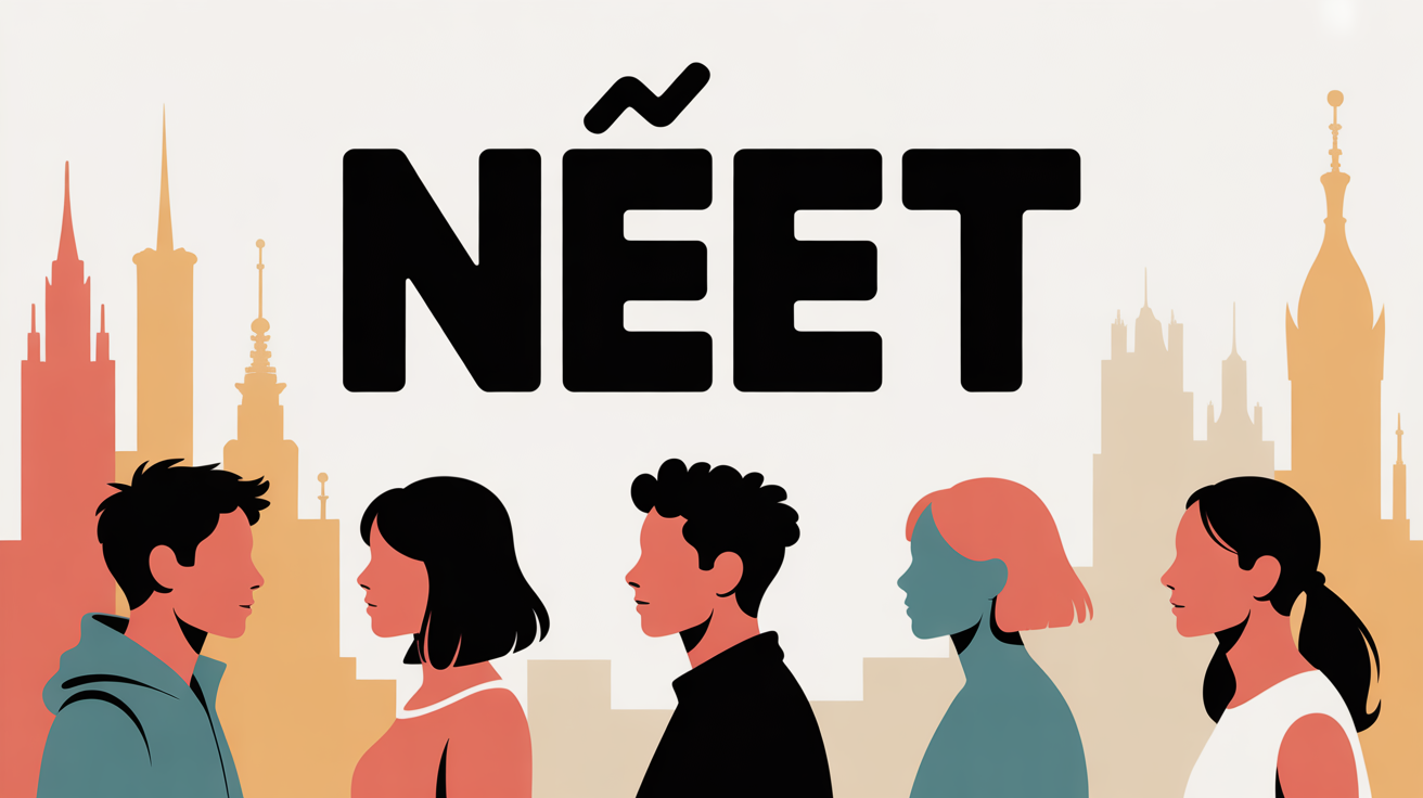 Silhouettes jeunes NEET diversité urbaine européenne