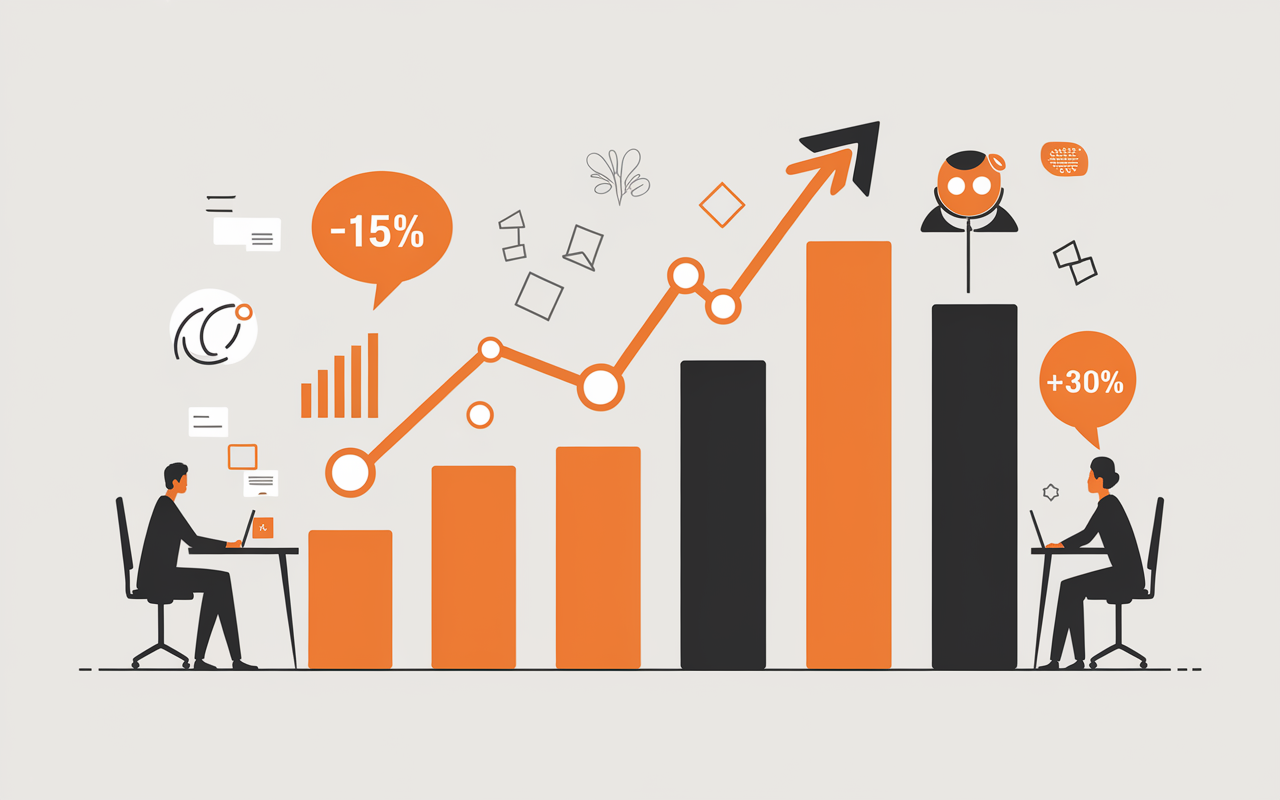 Dashboard interactif CCaaS chiffres ROI satisfaction