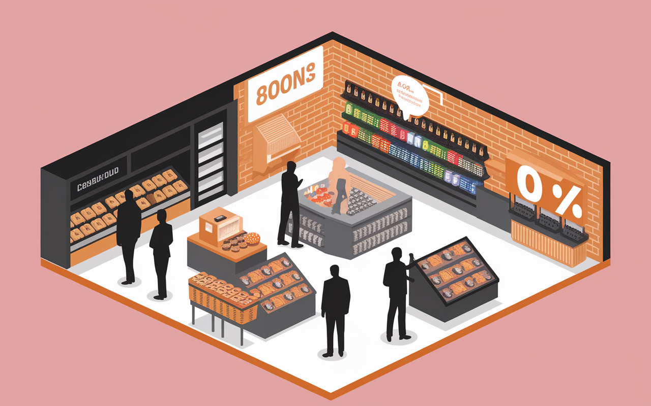 schéma plan magasin convenience store compact zones pratiques