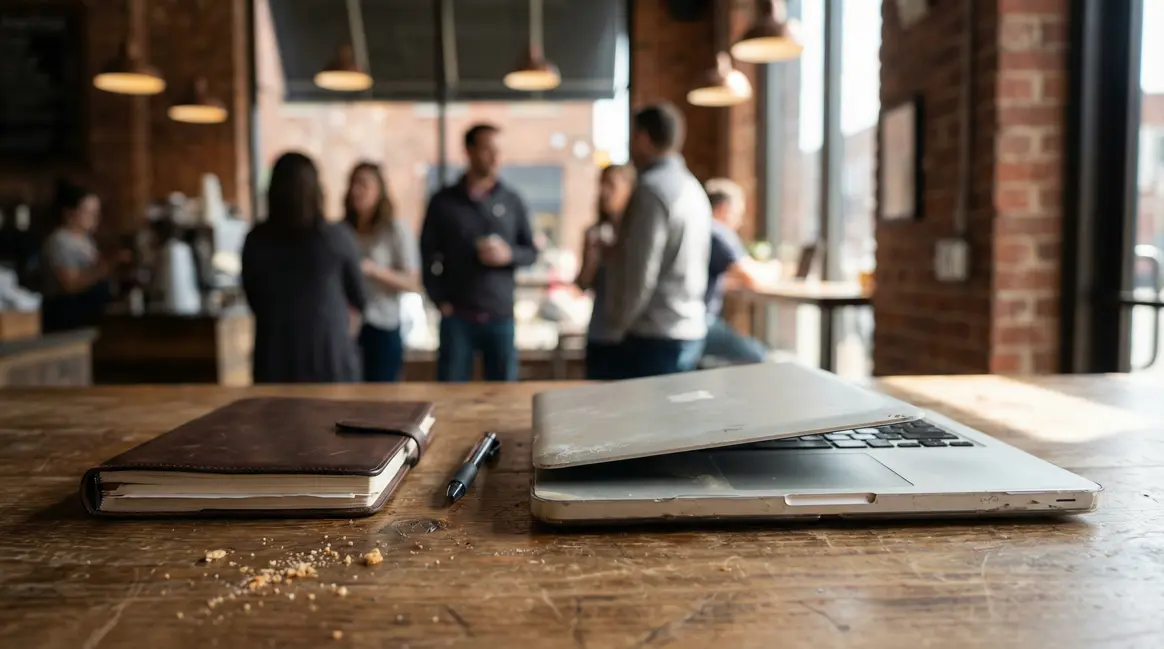 Photo laptop blog generaliste quartier cafe