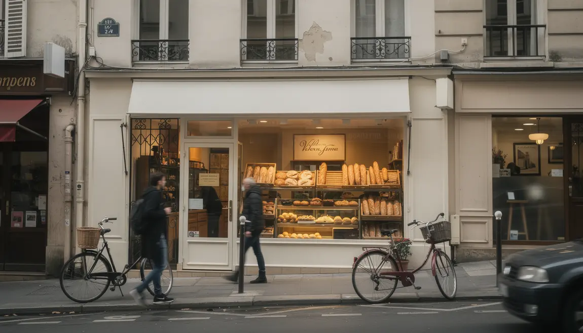 vitrine boulangerie de quartier ambiance de proximité