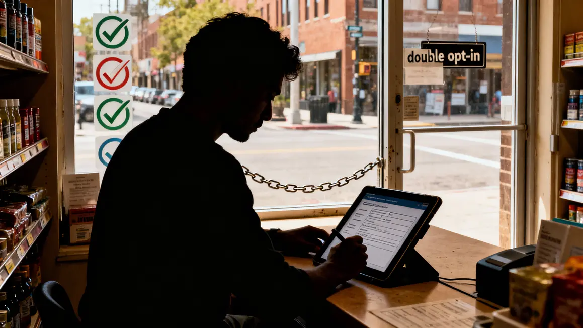 Inscription emails double opt-in commerce local