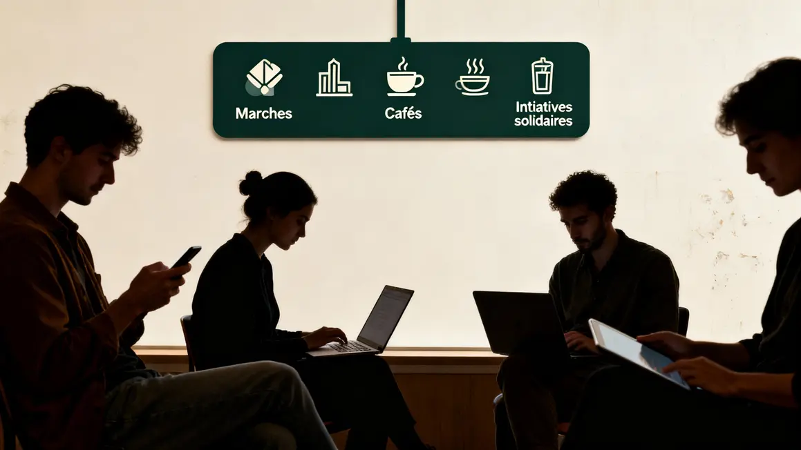 Illustration blog generaliste smartphones categories marches cafes