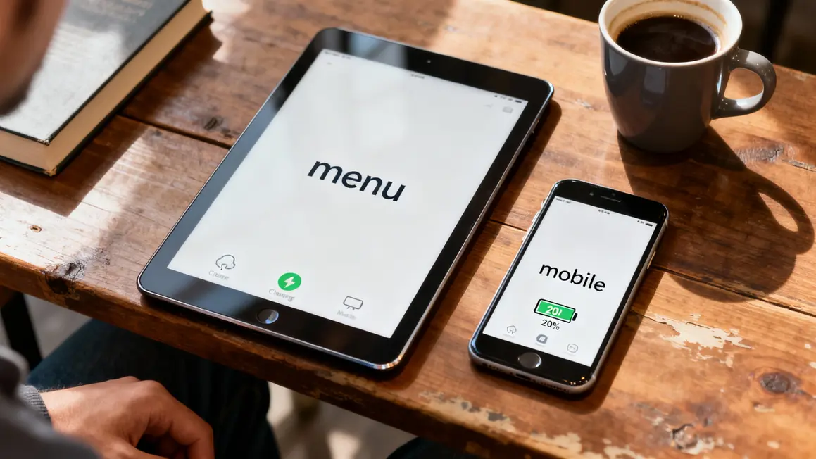 Menu simple sur mobile, palette couleurs UX, chargement rapide
