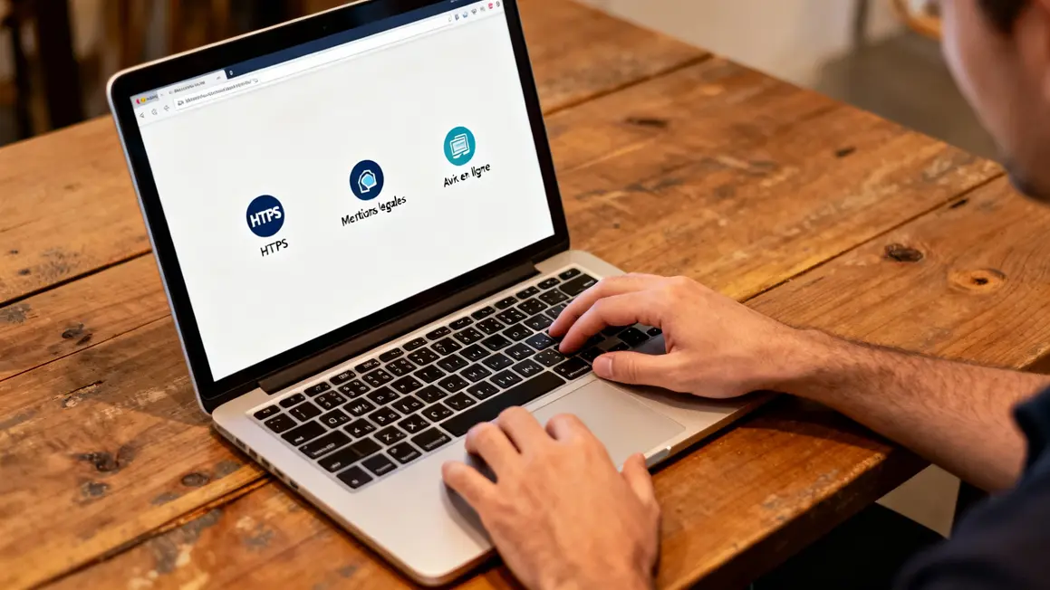 Ecran ordinateur contrôle sécurité site commerçant
