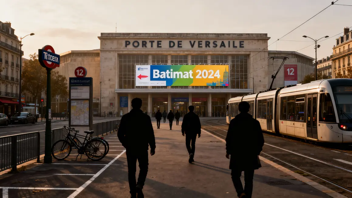 Entrée Batimat 2024 Paris accès transports et parkings urbains