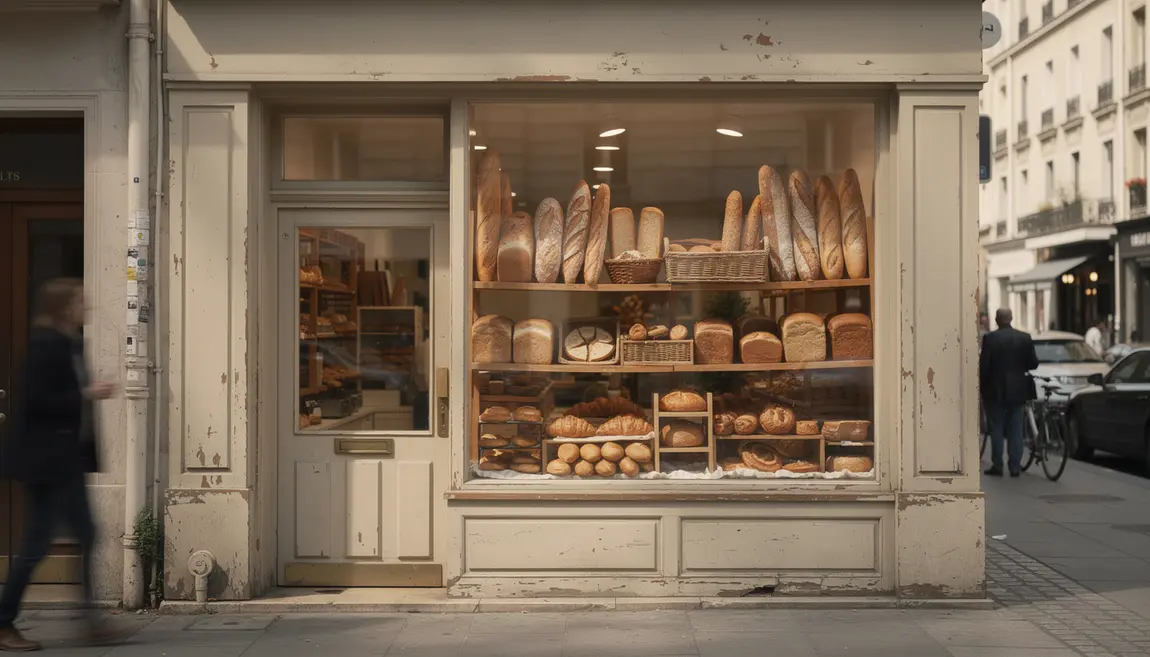 devanture boulangerie quartier traditionnelle vitrine pains code NAF 1071C