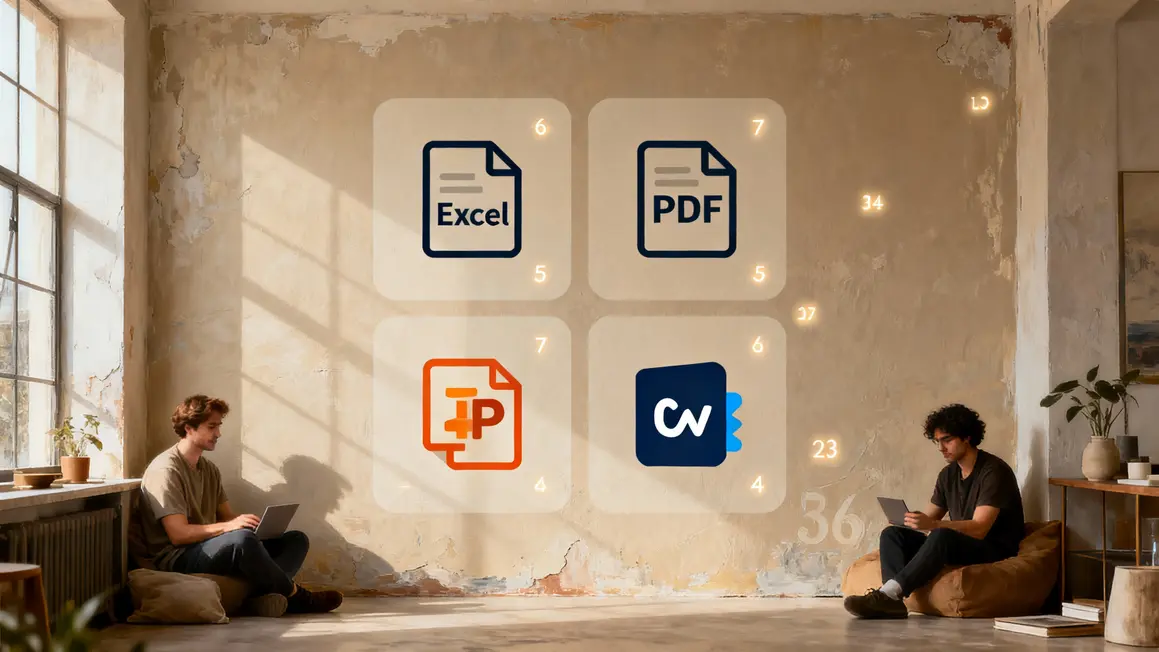 tableau mural comparaison formats fiches techniques excel pdf canva