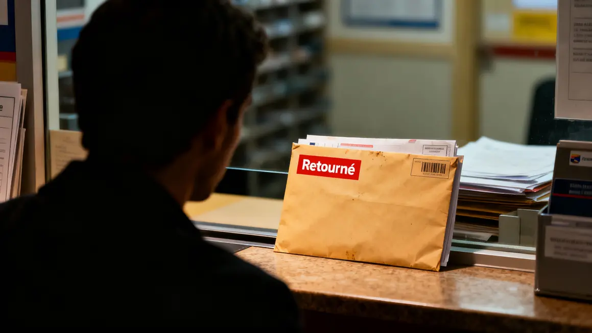 Courrier retourné enveloppe non affranchie