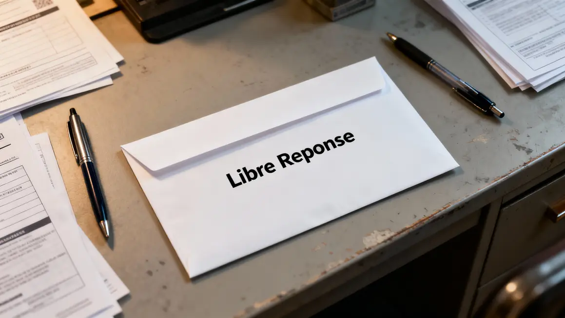 Enveloppe non affranchie Libre Réponse bureau