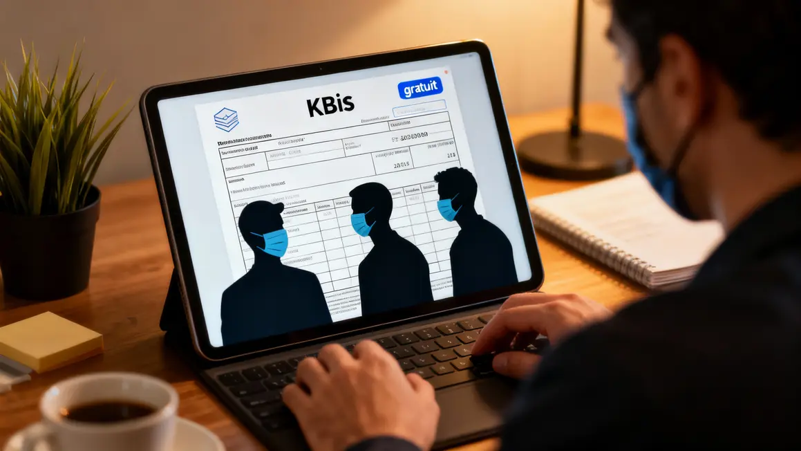 Fiche entreprise Pappers gratuit Kbis bilans sur tablette
