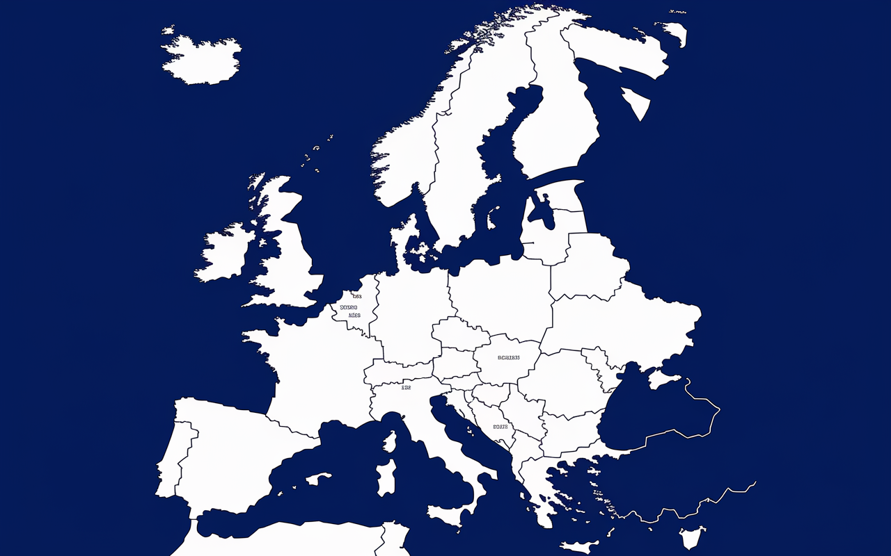Carte stylisée ville Europe classement population
