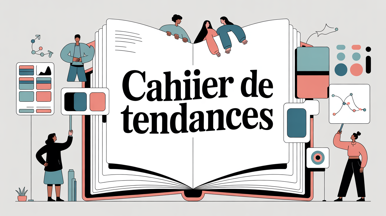 Cahier de tendance ouvert analyse moodboards