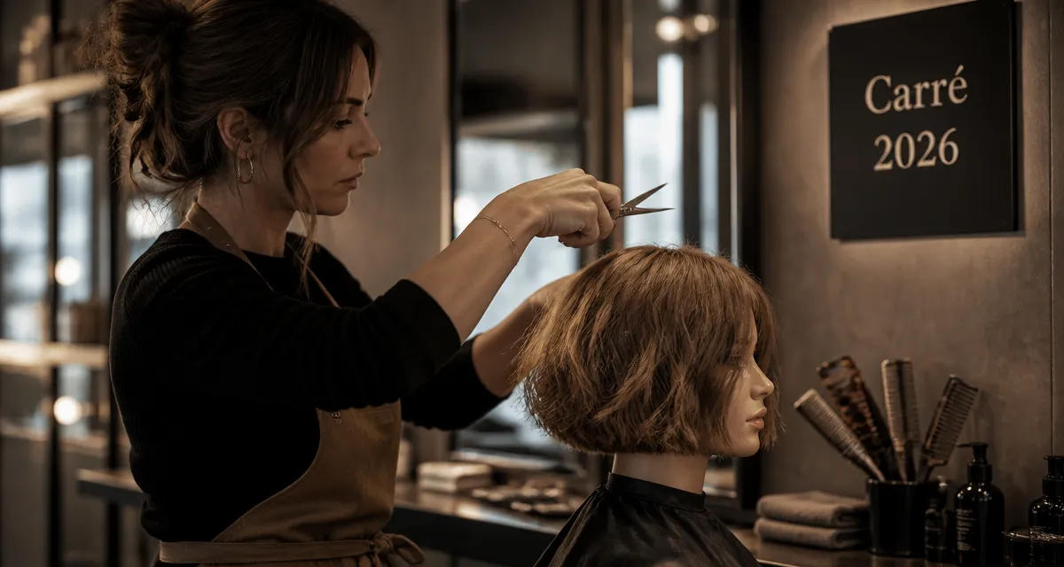 Tendance coupe carré femme micro-bob selon le visage