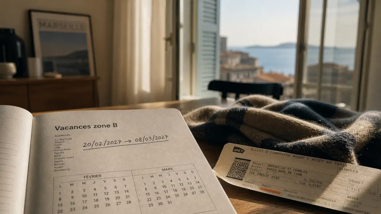 Vacances Marseille fevrier 2027 zone B et reprise 8 mars